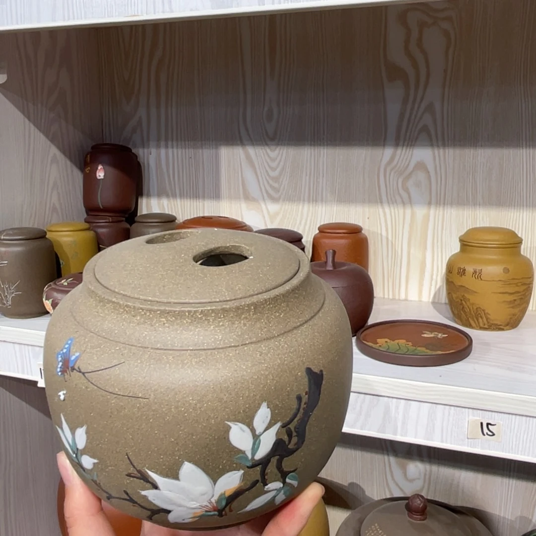 紫砂茶叶罐半斤罐子