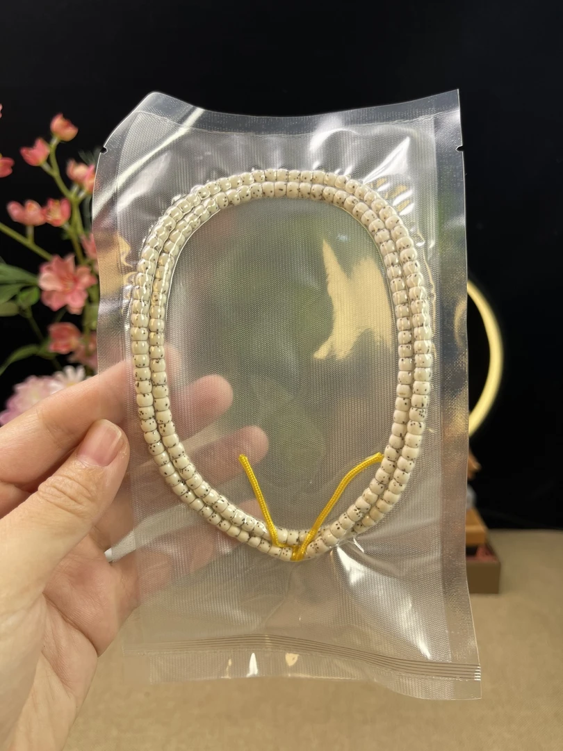 海南原生态星月菩提大留白小串 4.7X3.7mm高油高密易变色文玩手串