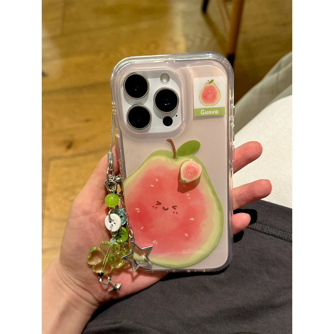 适用苹果16手机壳iPhone15/14promax可爱卡通牛油果芭乐保护套