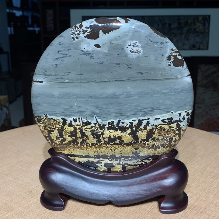 ，广西国画石摆件，收藏观赏