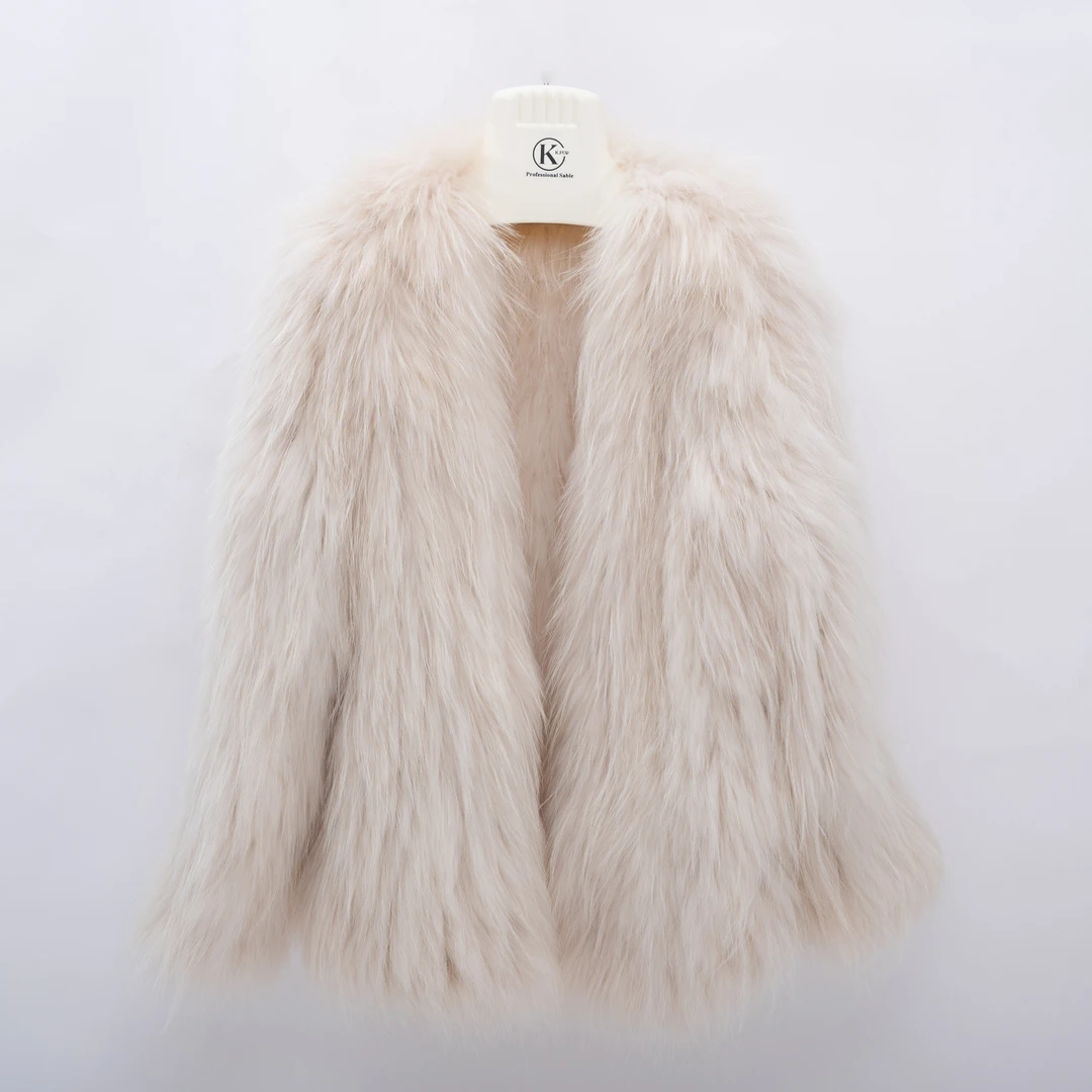 新款冬季貉子毛时尚气质女士貉子毛外套HZM990