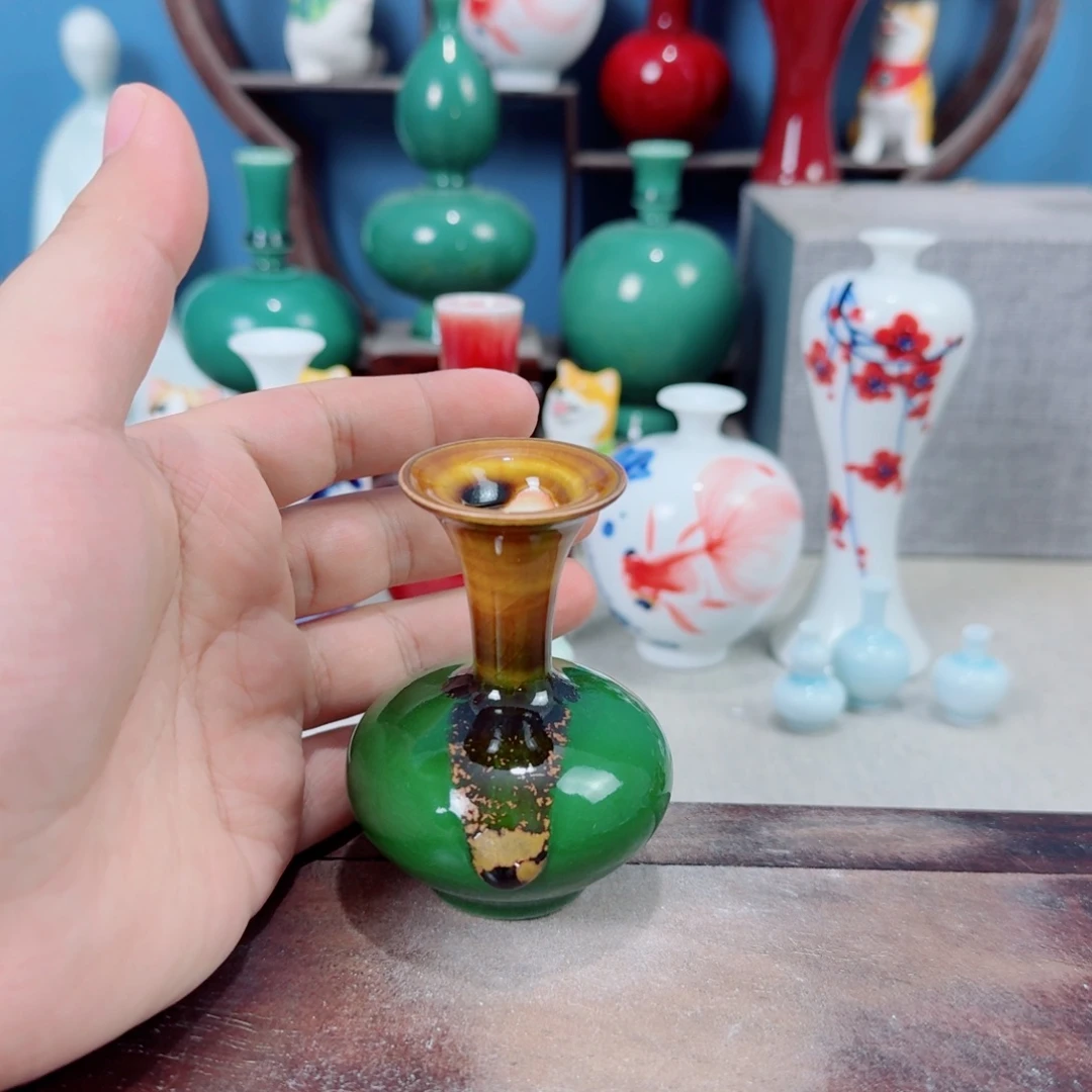 陶瓷手工小花器摆件