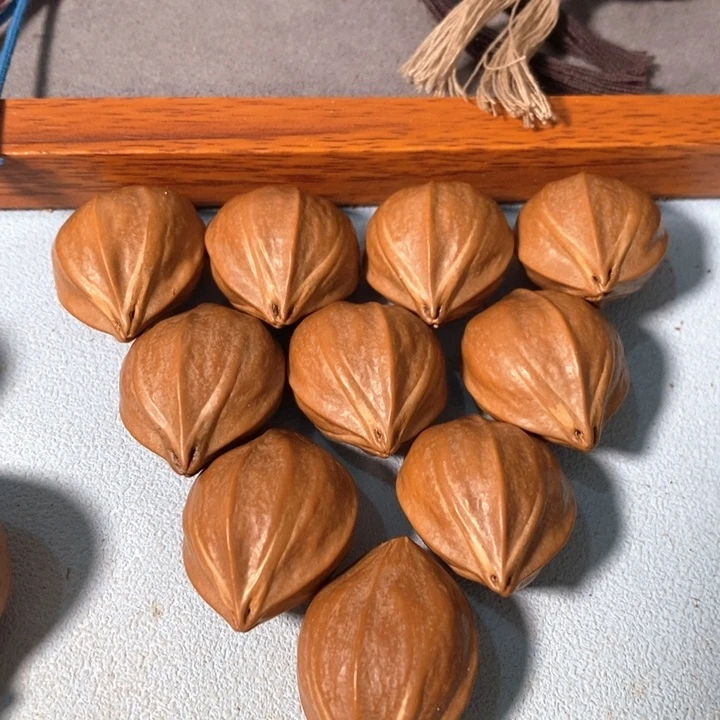 橄榄核手串2342精品4花老树王蒜头铁核9+1颗
