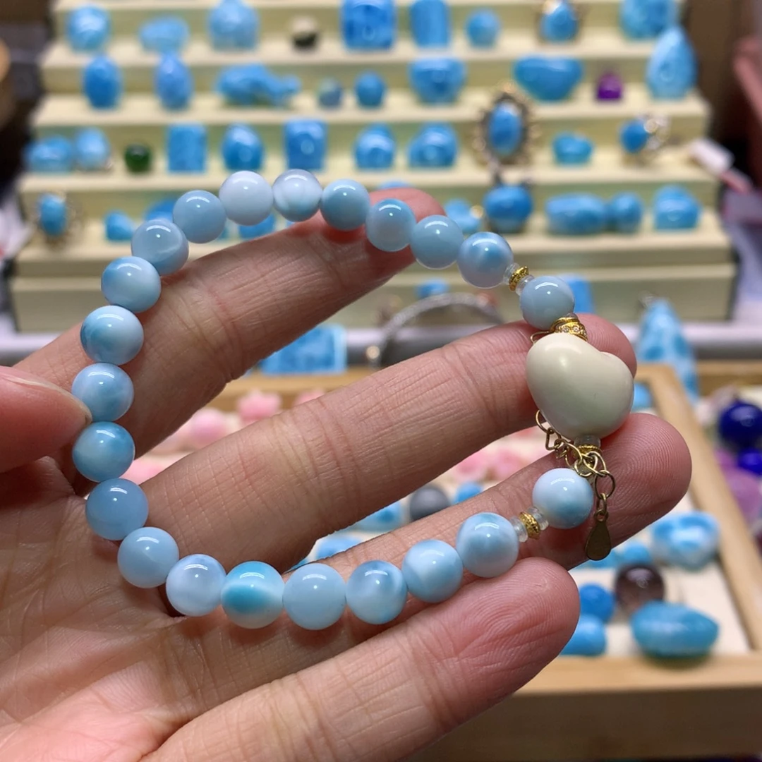 针钠钙石（海纹石）未镶嵌珠宝半成品