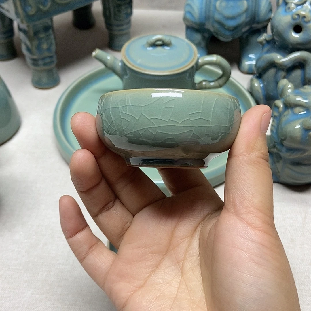 小客杯原矿天蓝釉
