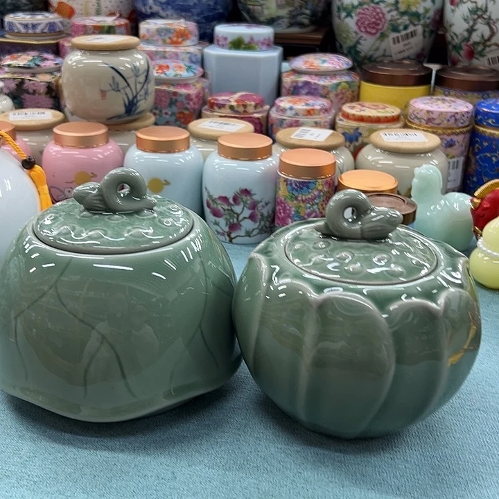 瓷片茶叶罐茶叶罐@@2145