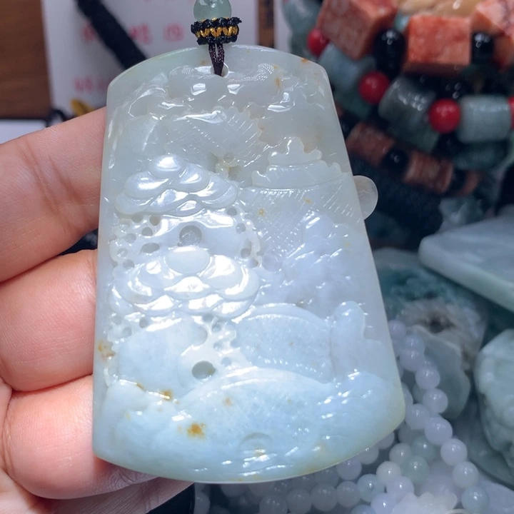 颈饰未镶嵌翡翠保真天然A货翡翠