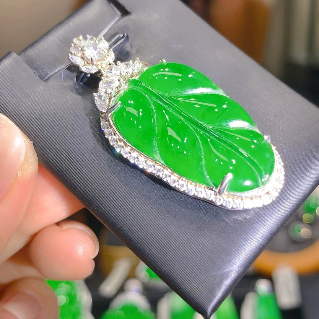 【闪购商品】颈饰银S925镶嵌翡翠5柒姐