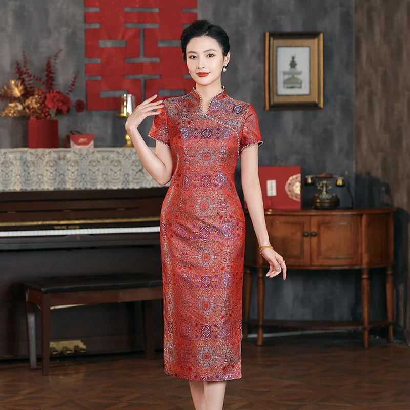 喜婆婆婚宴装2025新款平时可穿年轻款改良新中式高端礼服 60682