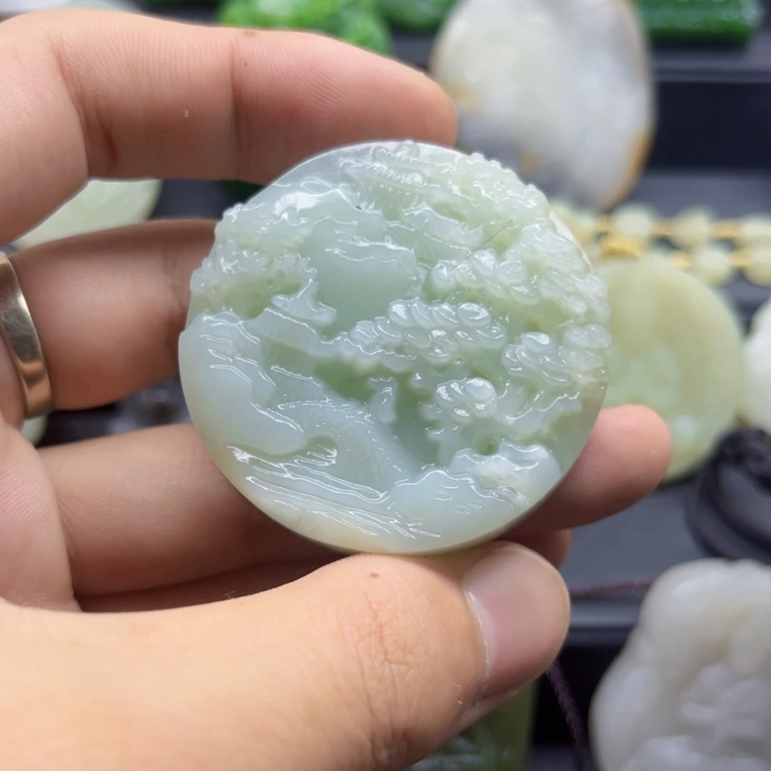 和田玉未镶嵌颈饰和田玉