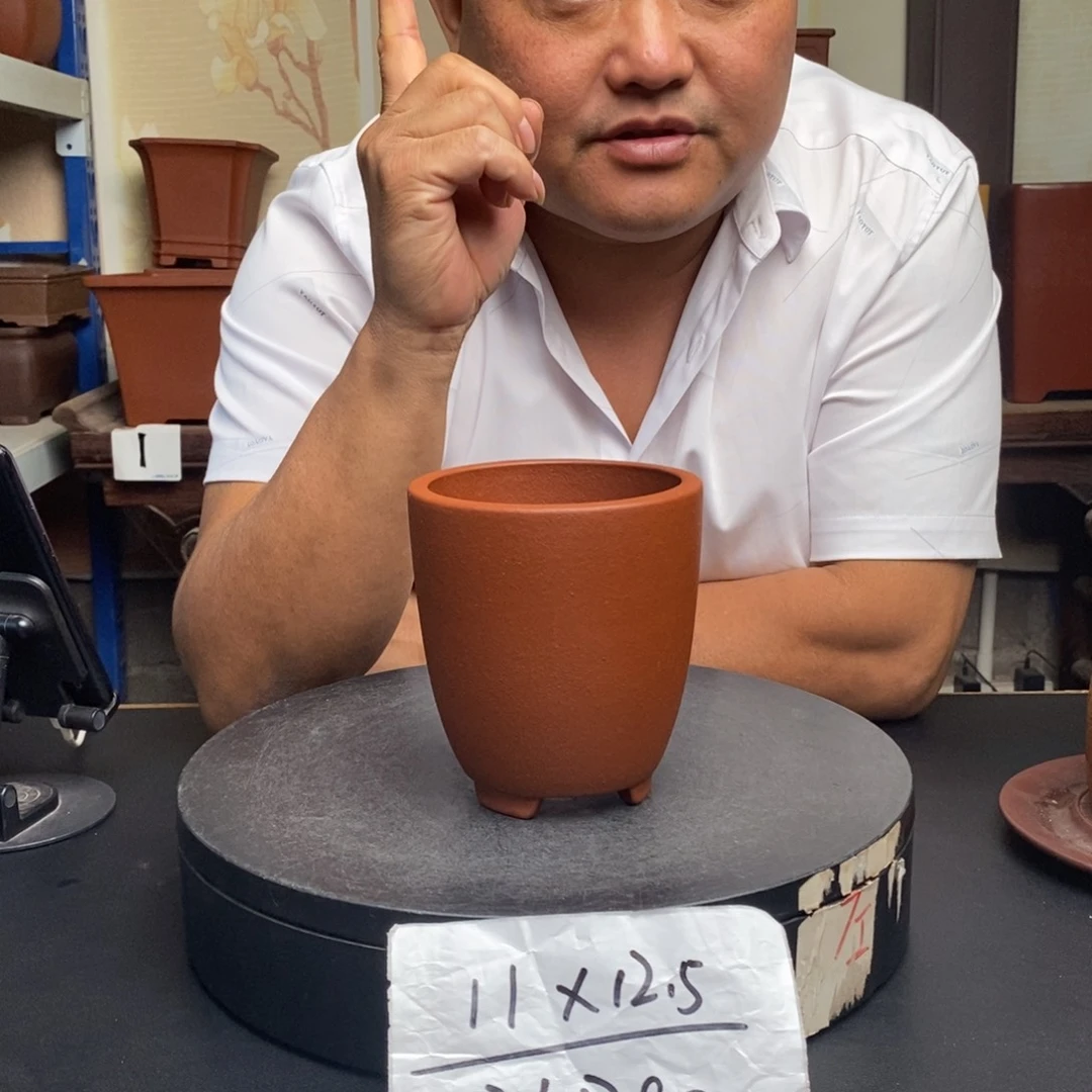 紫砂花盆货号一只LD90