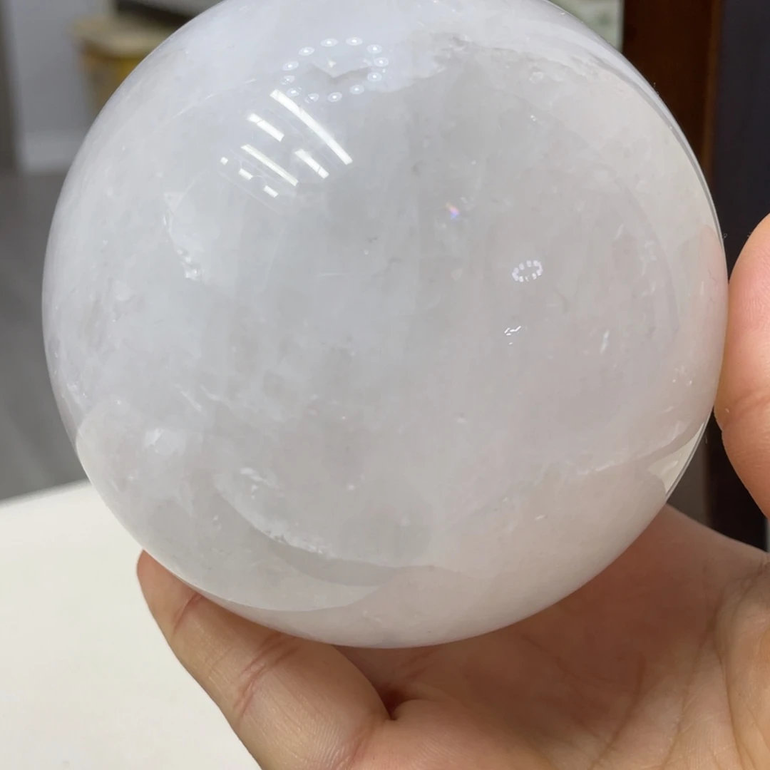 水晶珠宝半成品未镶嵌MM天然白水晶球8➕