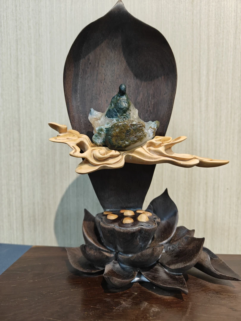 【莲前佛】奇石摆件