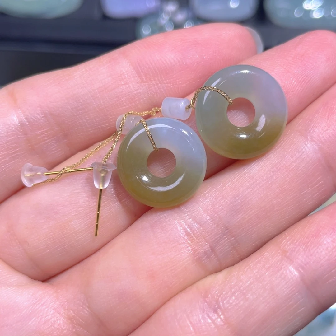 颈饰18K金镶嵌翡翠翡翠