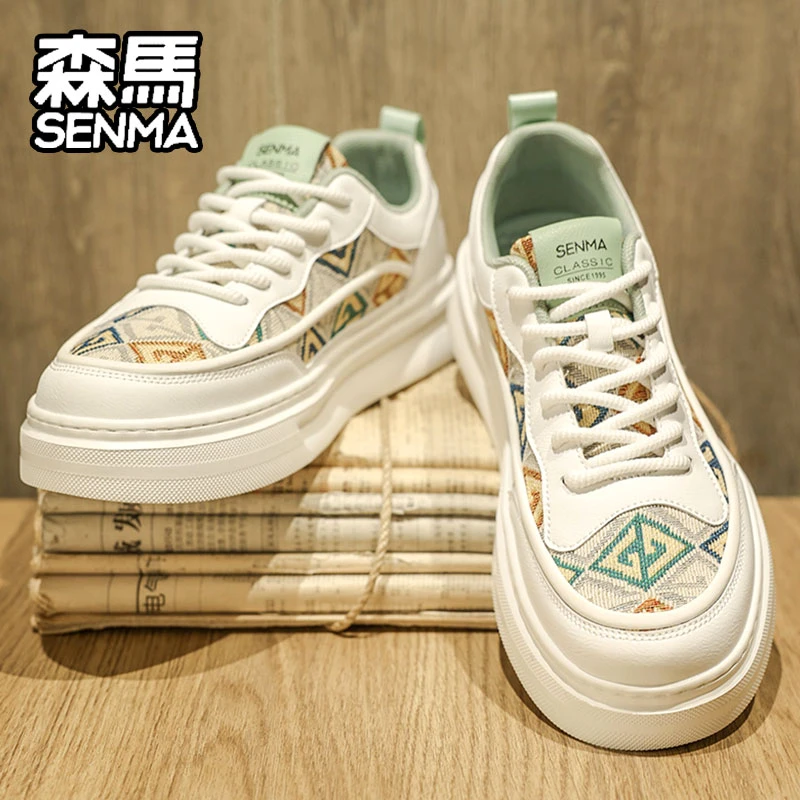 SENMA/森马鞋子男夏季时尚百搭休闲运动潮鞋男士防滑透气网面板鞋