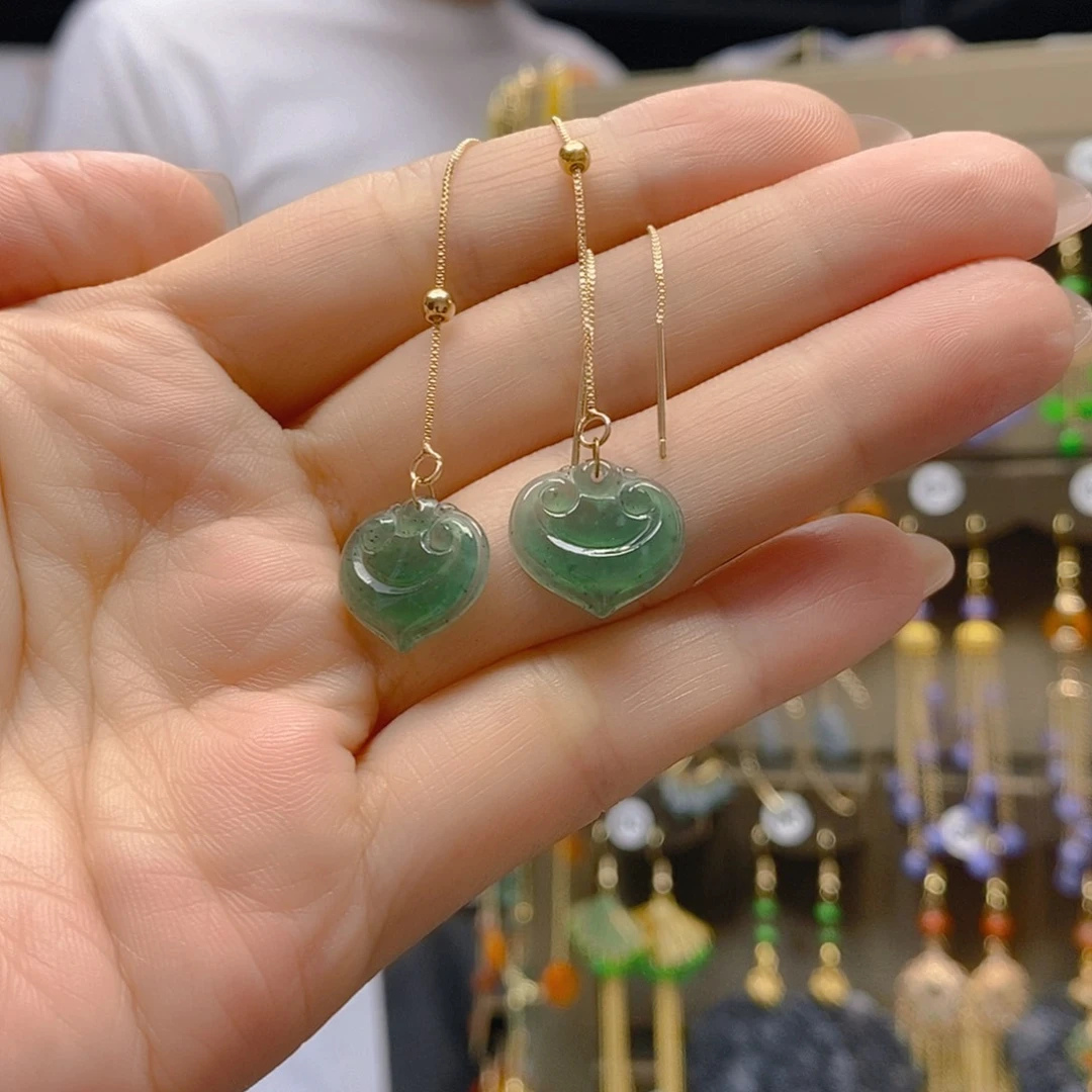 翡翠合金耳饰翡翠