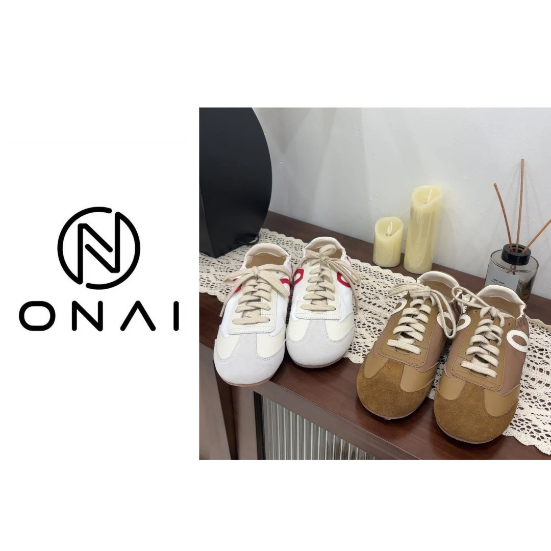 【Onai】小众设计感休闲运动鞋牛皮拼接款86-1