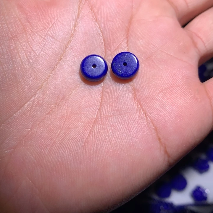青金石未镶嵌一对隔片
