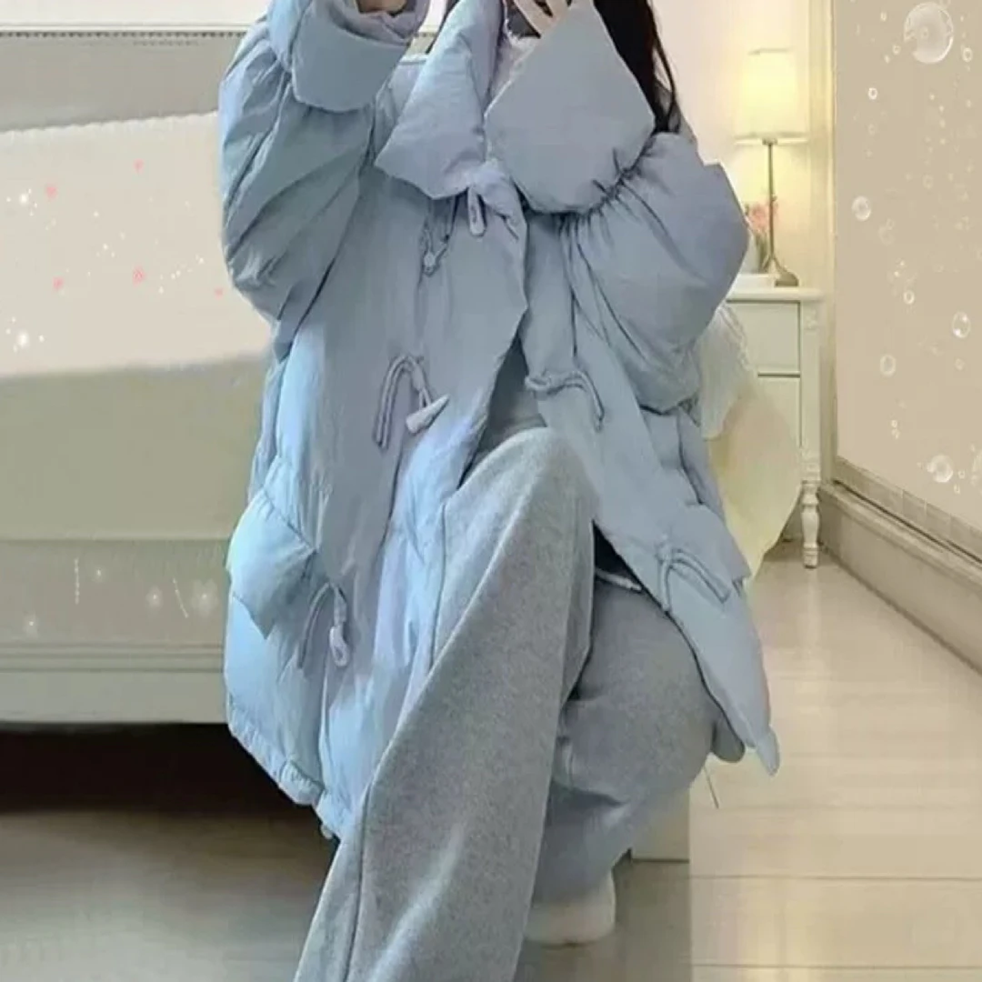 秋冬韩版宽松棉服外套