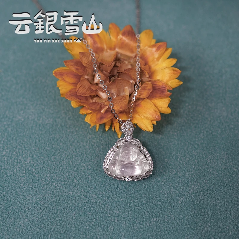 云银雪山 坠链均925银 【笑弥勒佛吊坠】925银 YD107