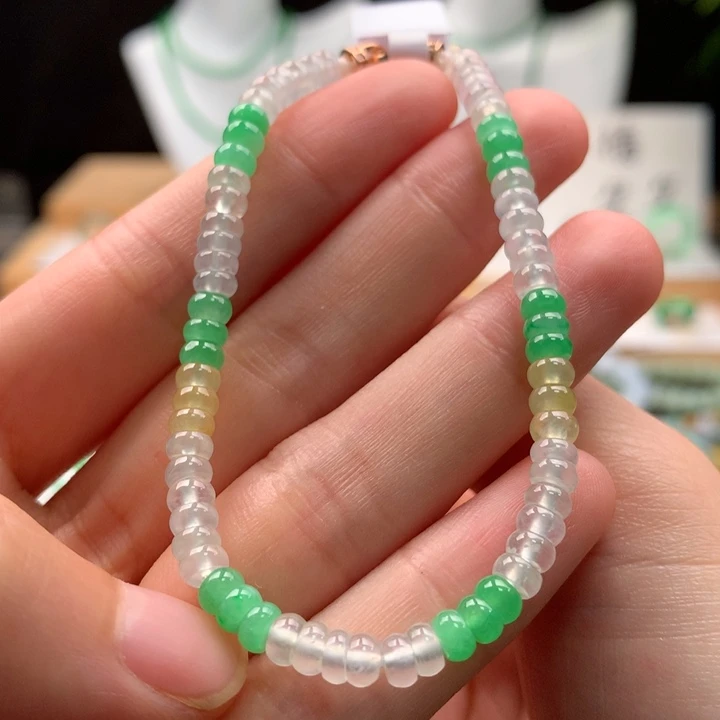翡翠未镶嵌手串天然缅甸A货翡翠