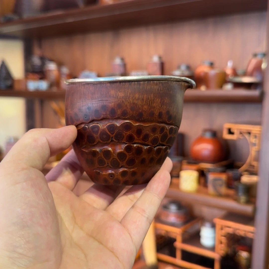 风***林一出竹够竹根包银公道杯