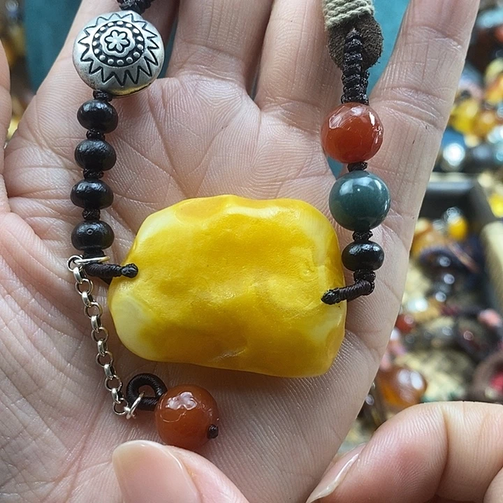 蜜蜡未镶嵌项链项链