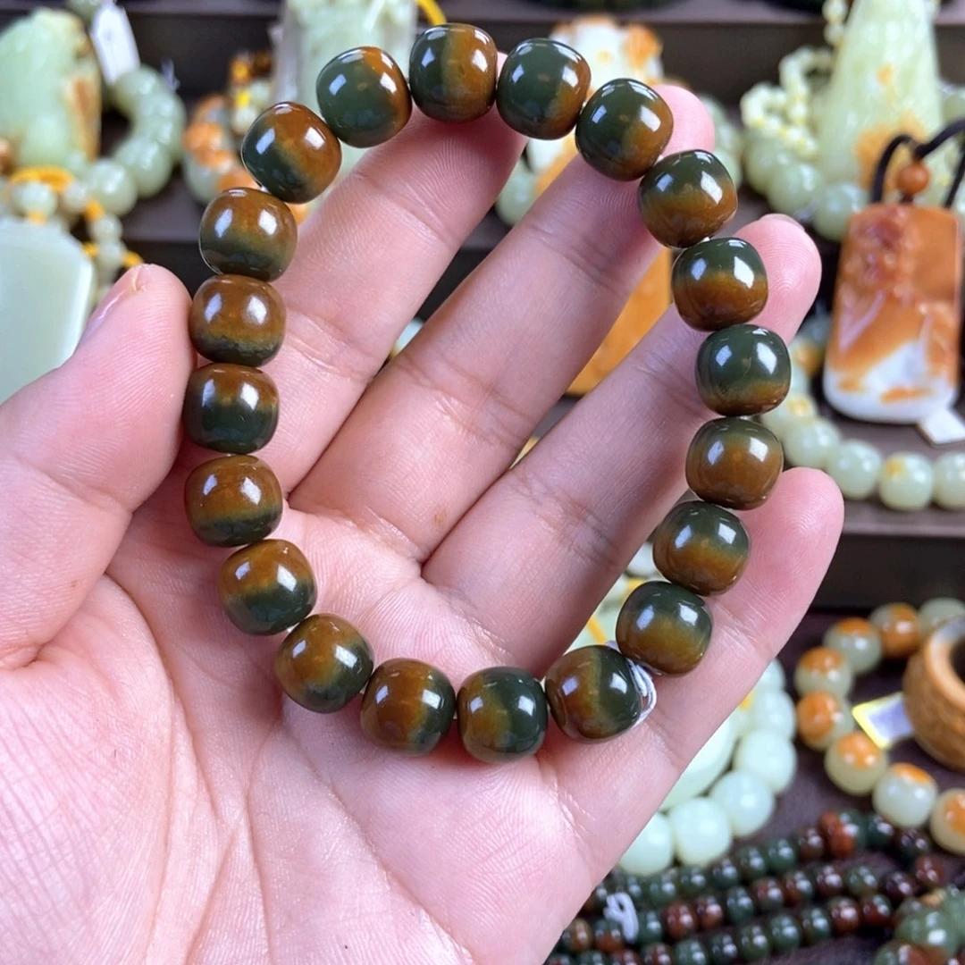 保***佑透闪石质玉未镶嵌手串