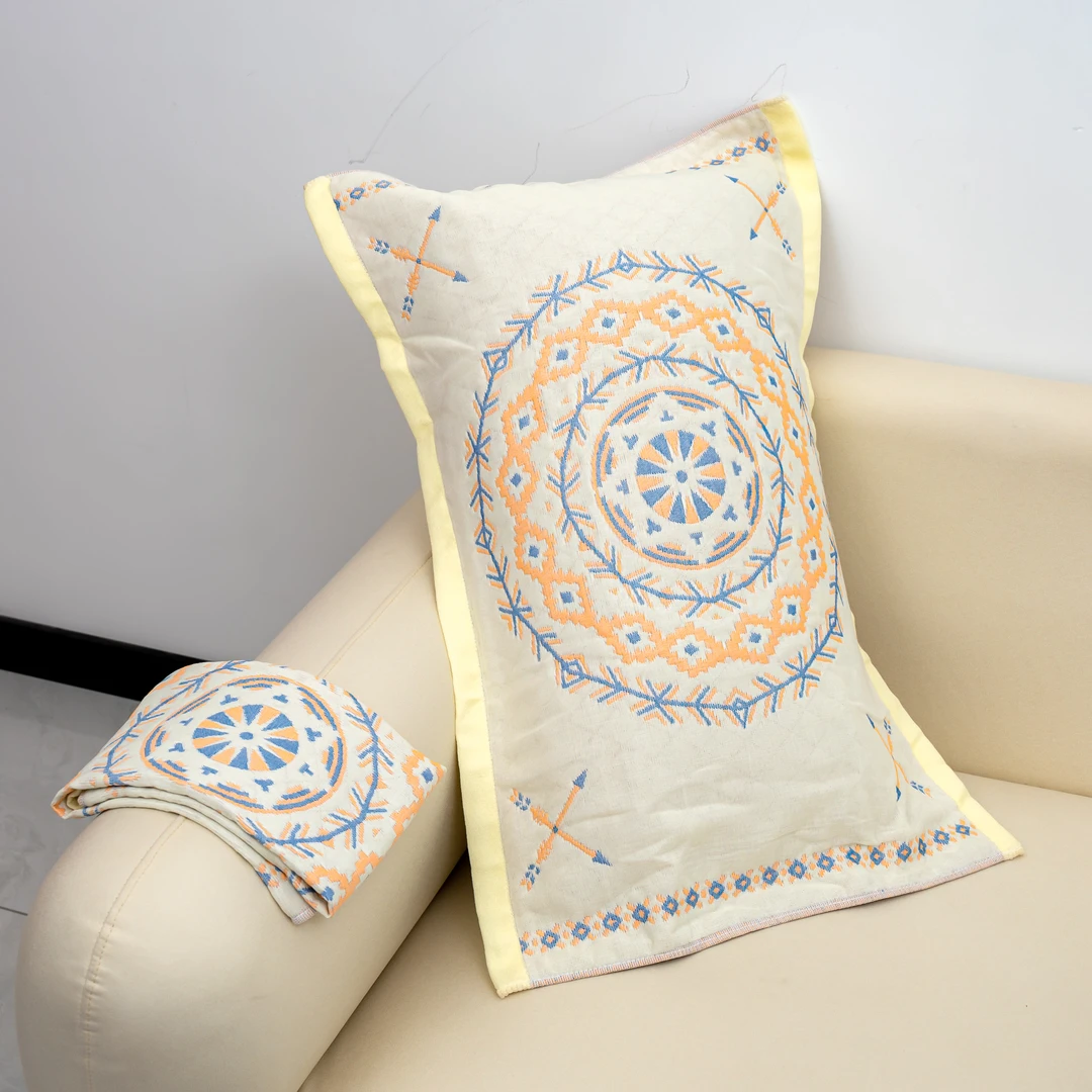 【京かわ会社】纱布枕巾一对装52*75cm箭头