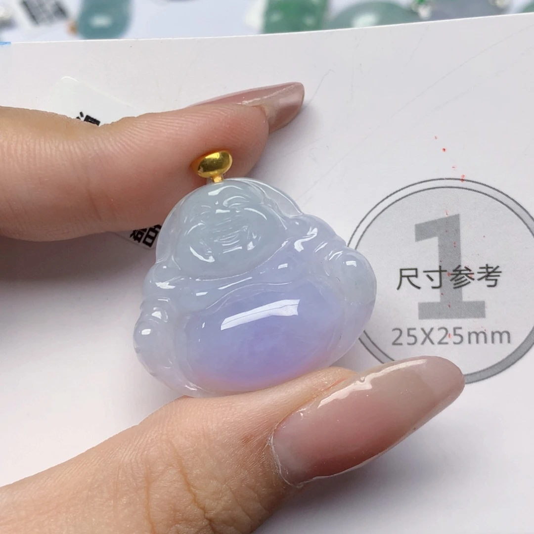 颈饰18K金镶嵌翡翠