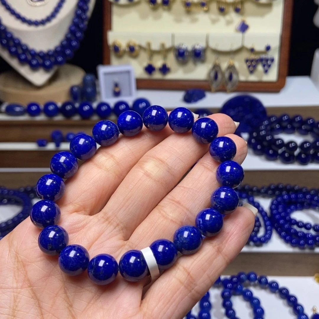 青金石未镶嵌开播福利 10mm单圈手串