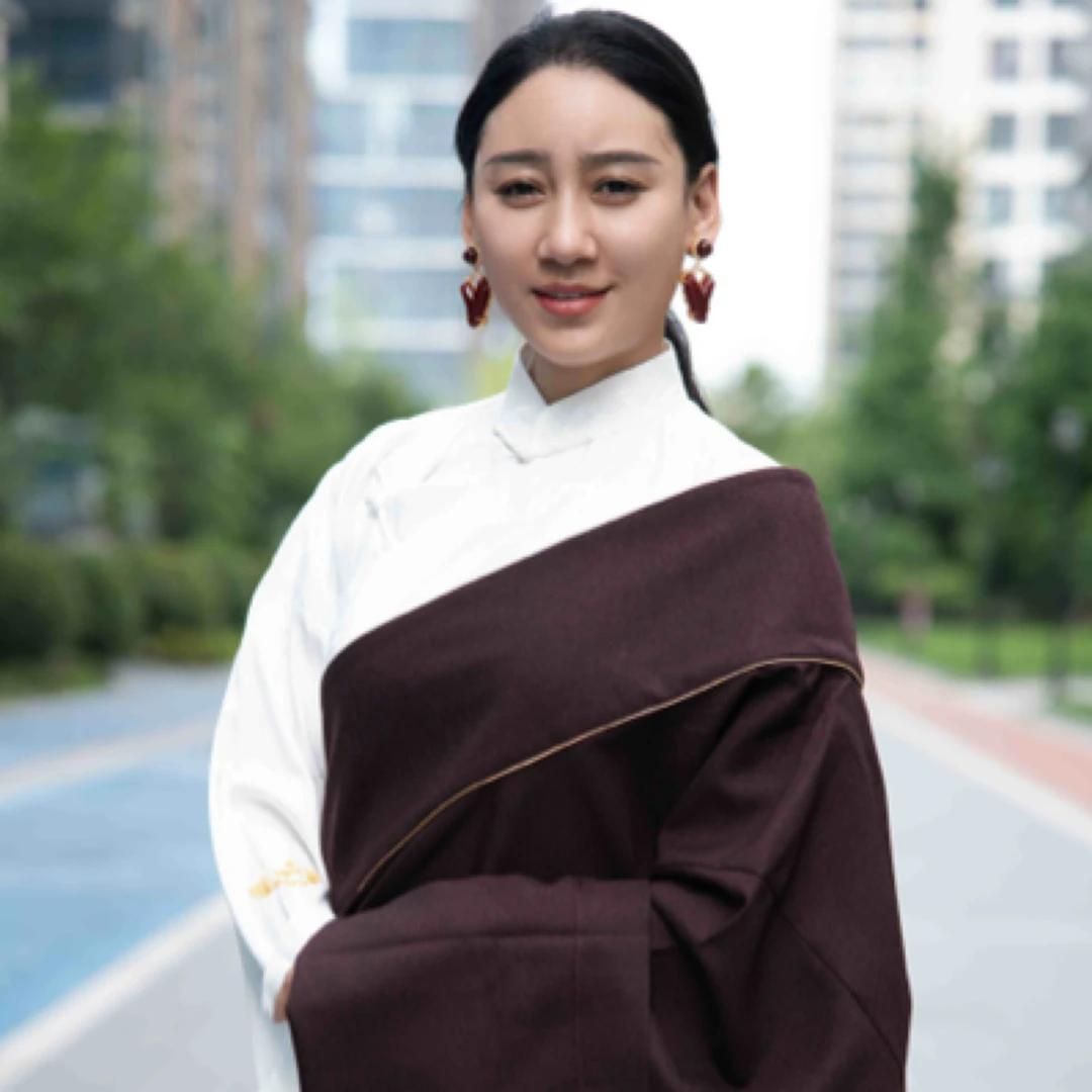 【藏袍】夏季单层女款压条设计