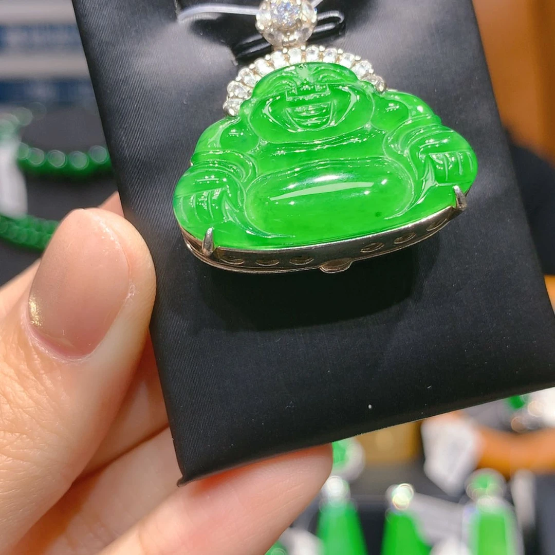 【闪购商品】颈饰银S925镶嵌翡翠5柒姐