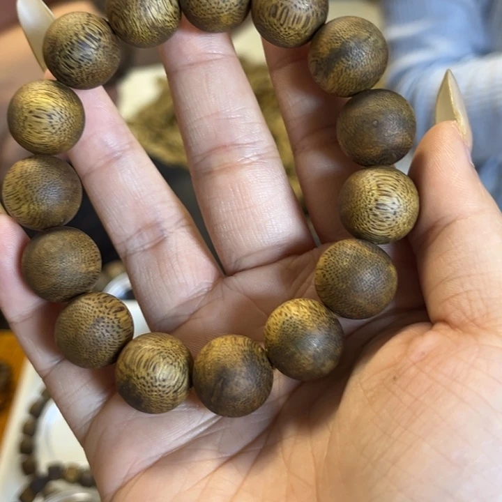 沉香手串至*宝1.5圆珠单圈多样性发1