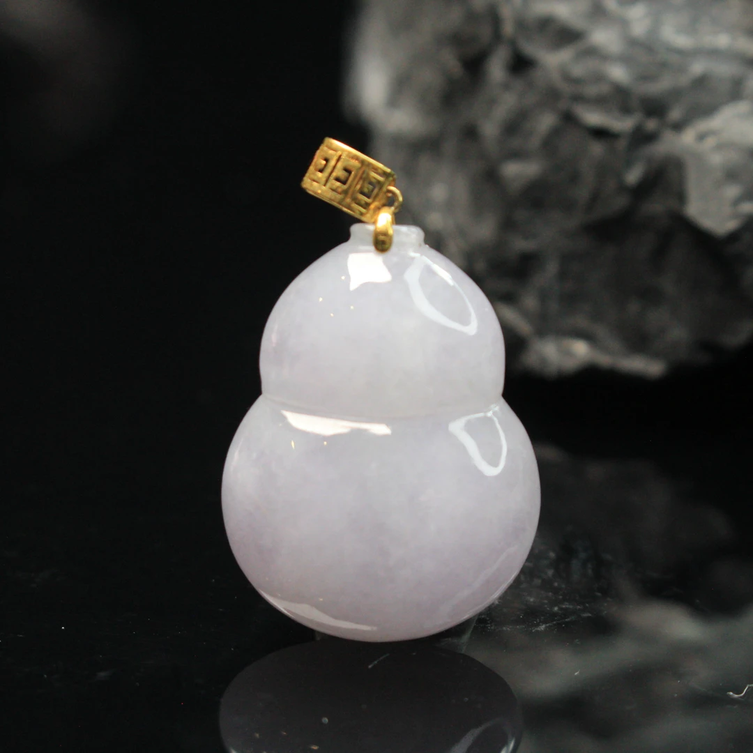 68ZB天然缅甸A货翡翠紫葫芦吊坠/901656嘉禾臻宝