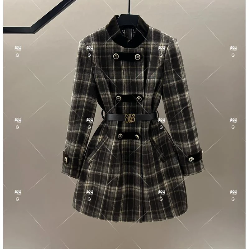 【L姐】秋冬气质小香风时尚设计师中长款羽绒服 GS-57663