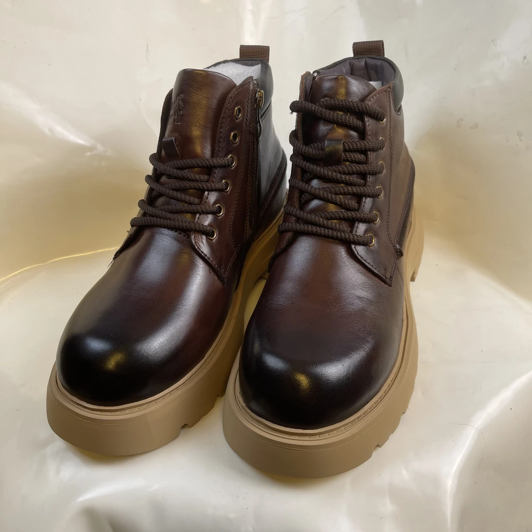 新疆小代皮鞋男士羊毛棉鞋230699