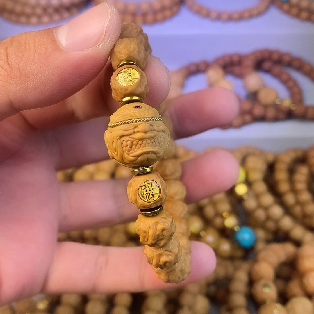 抖***户猴头核桃吊坠全品龙蛇盲僧