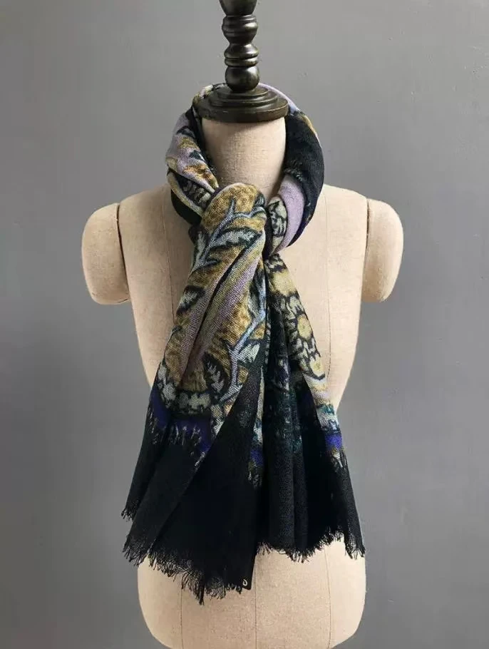 6号  QQ家保暖高端 羊毛羊绒围巾