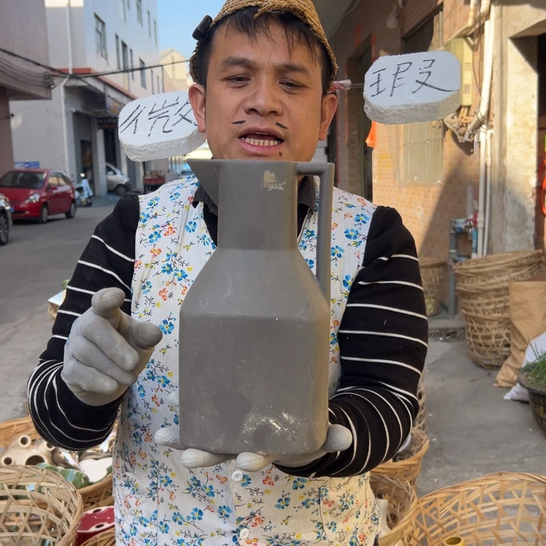 摆件72 号高中低温陶瓷工艺瓶（部分微瑕）