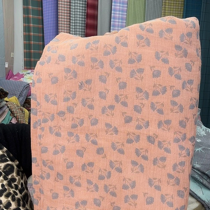 棉桔灰枕套树叶双层沙孤品