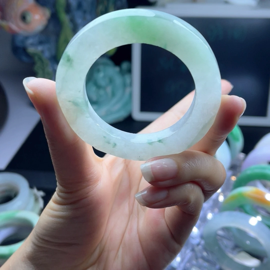 未镶嵌天然翡翠手镯定制定制翡翠