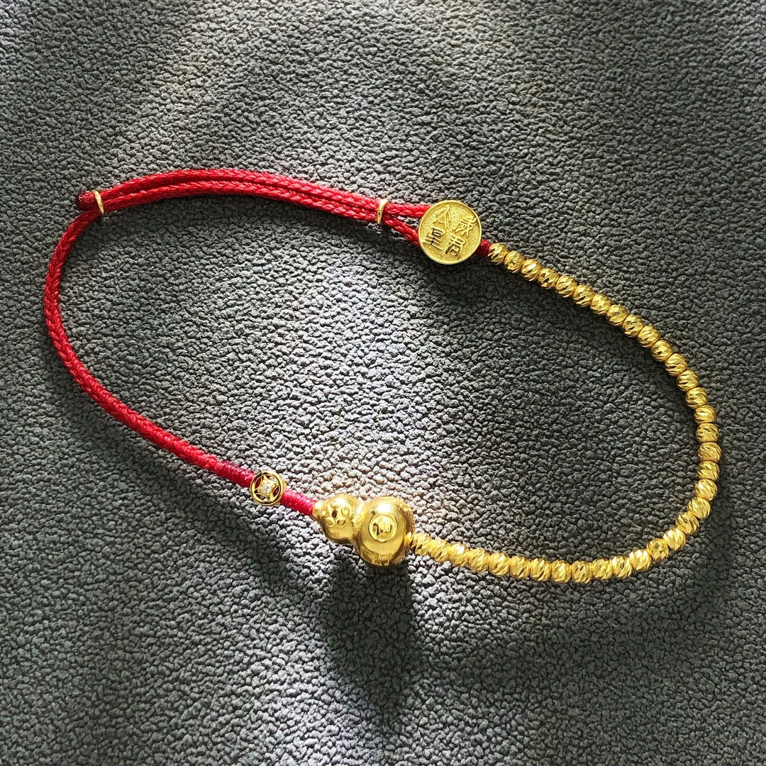 【举石臻选】TA12-1620-813个性手绳18k（一件/约6*8.5mm）H