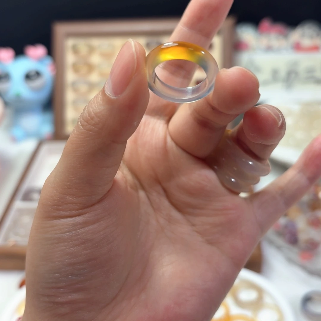 未镶嵌戒指玛瑙/玉髓二**、150一口糖圈口10卡15.9