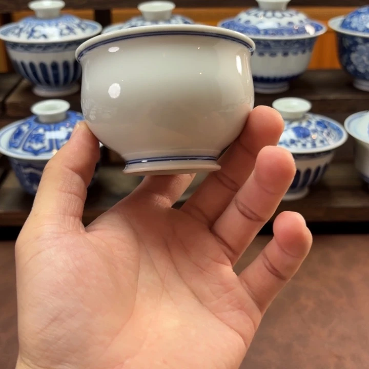 景德镇纯手工白胎缸杯