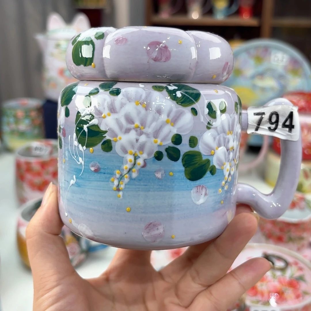 景德镇手绘高温釉下彩陶瓷茶具