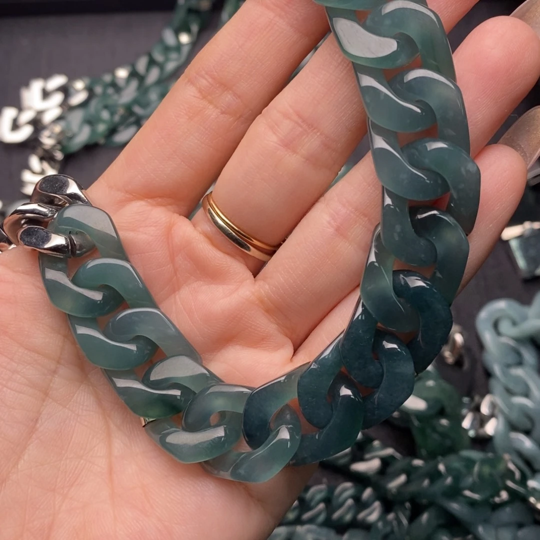 闯***涯翡翠未镶嵌手链手链10001