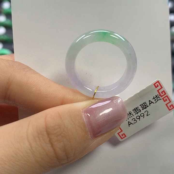 翡翠未镶嵌戒指15圈口