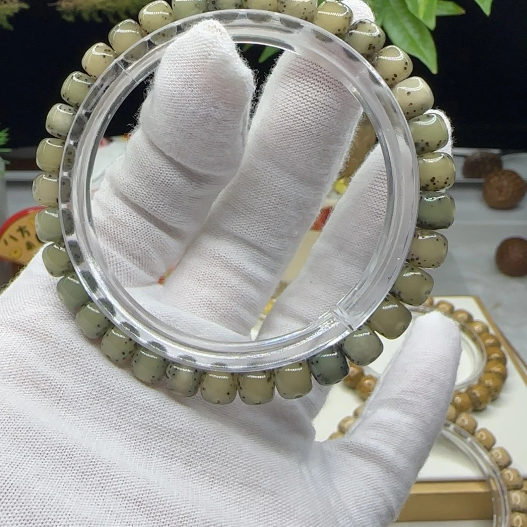 星月菩提手串绿冰大光头7×6货头a4