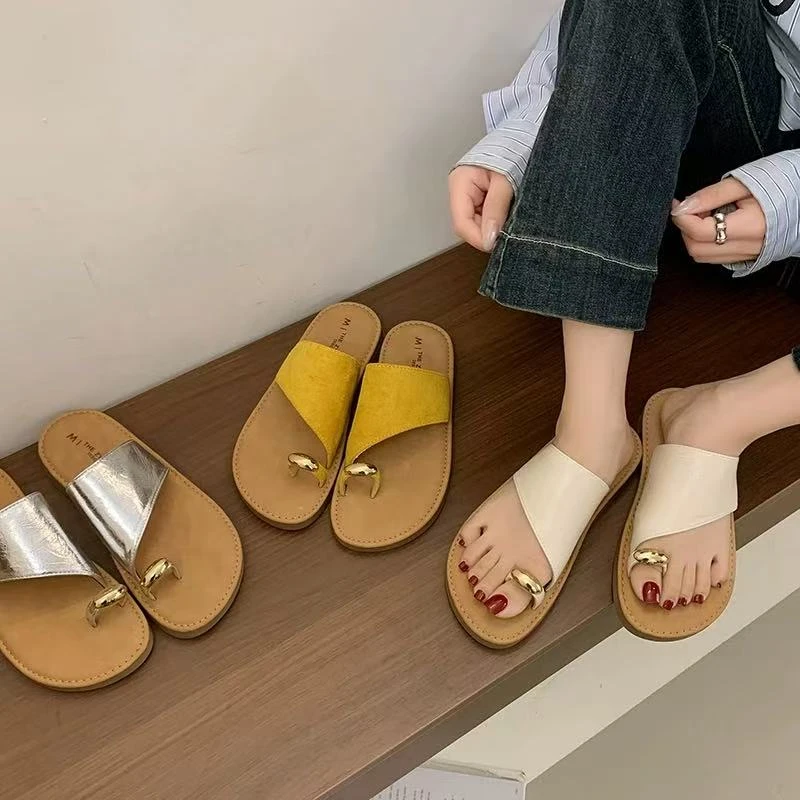 夏休闲款法式拖鞋女新款配裙子仙女风拖鞋9166-3